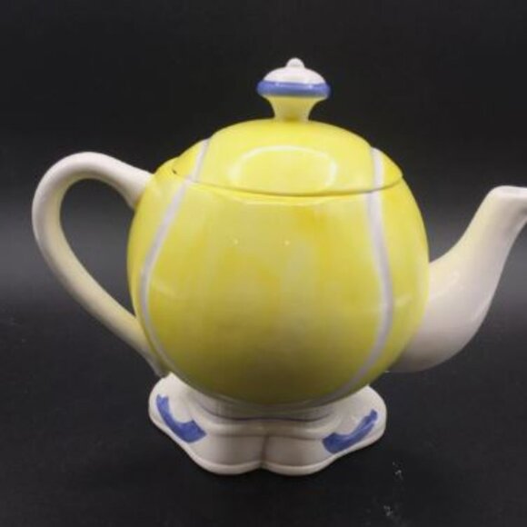 Vintage 1980' Tennis Ball Teapot Unique Quirky Eclecic Kitchen - Picture 7 of 10